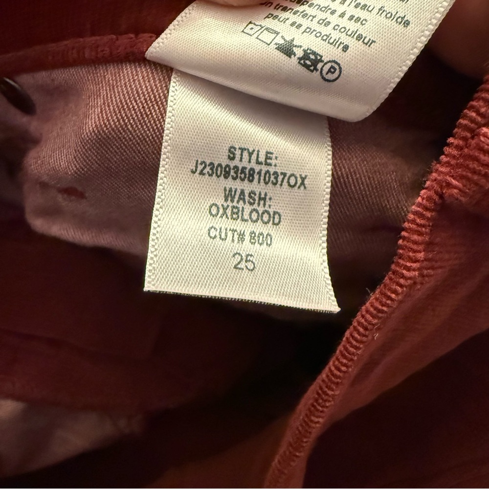 VERONICA BEARD • Carson ankle flare high rise pants - oxblood - size 25 - Picture 11 of 11